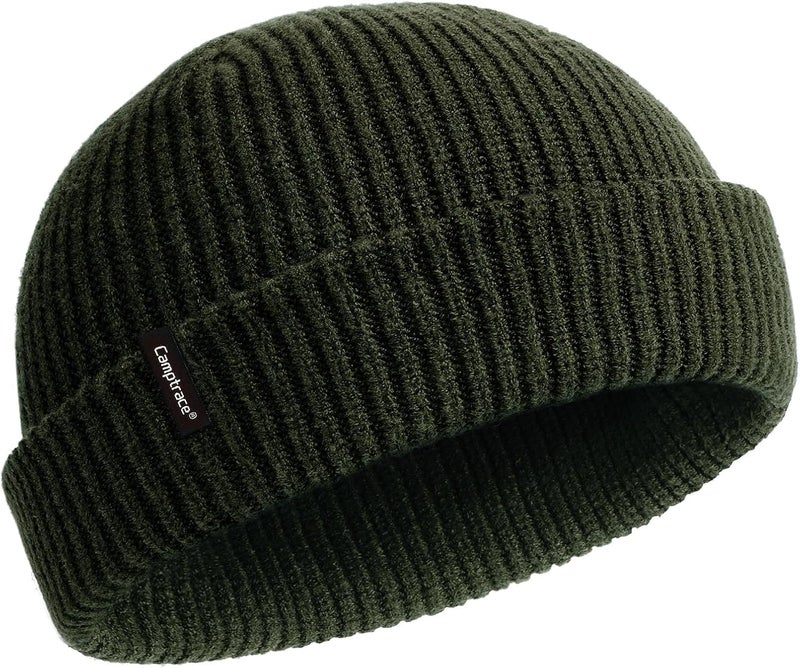 Camptrace Fisherman Beanie Hat for Men Women Classic Cuff Skull Caps Short Watch Hat Trawler Beanie - Image 1